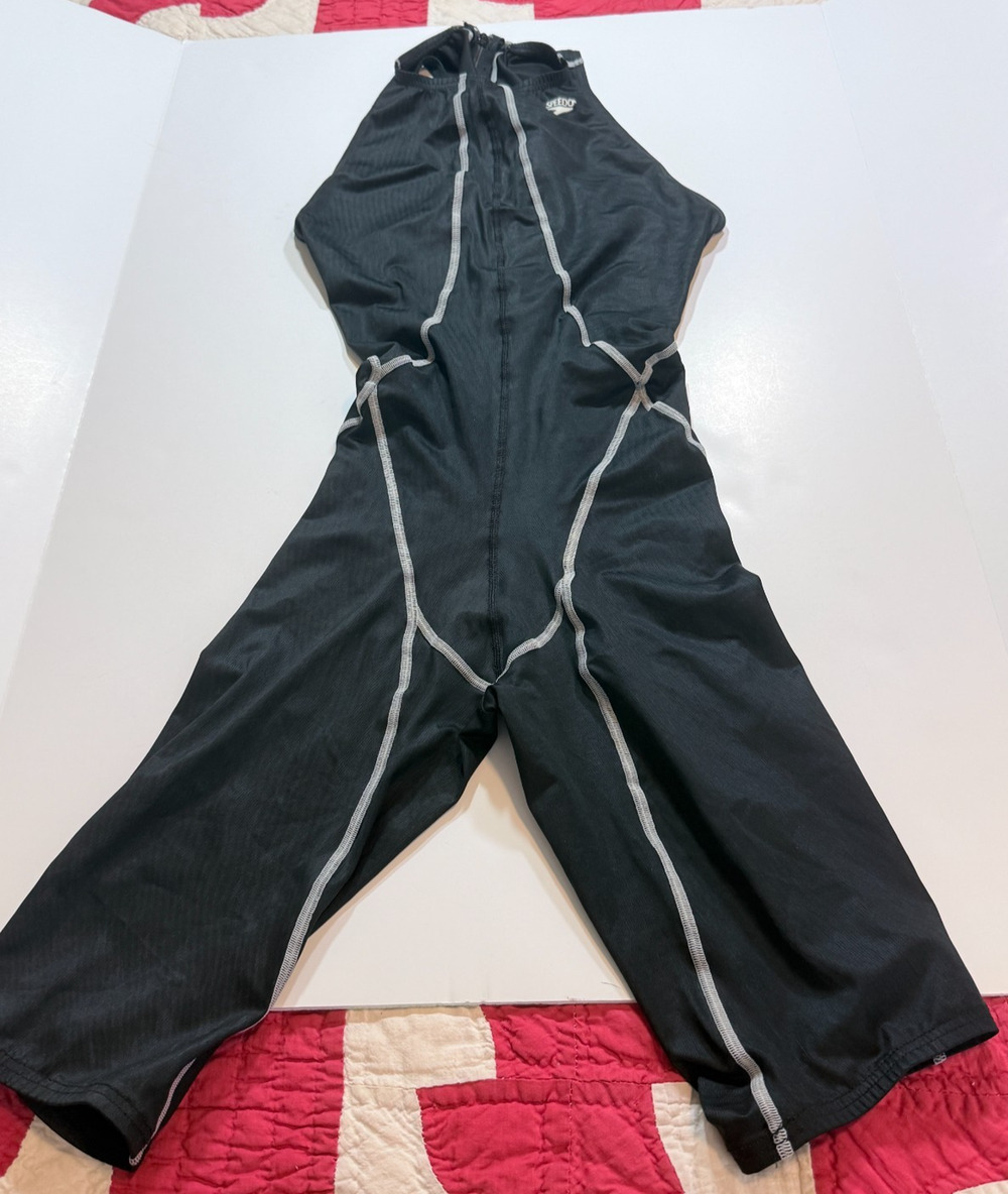 Speedo Black Men's One Piece Racing Swimsuit Size L